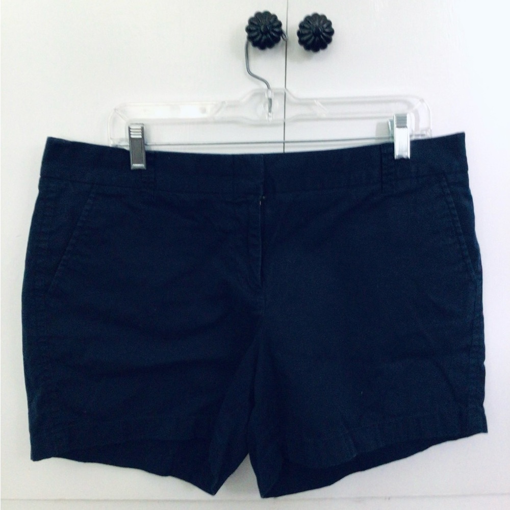 J. Crew Blue Chino Shorts Casual Cotton Blend